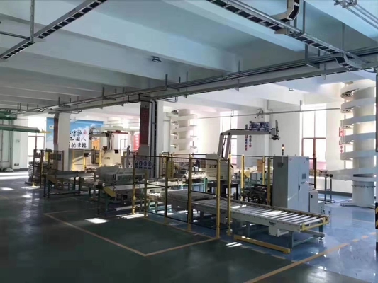 100NL / Min Robotic Bag Palletizer Kemasan Industri PLC Sistem Palletizing Otomatis
