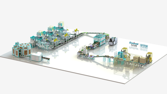 0.6MPa Tiga Fase Robotic Bag Palletizer vakum Tas Besar Makanan Garis Pengepakan Otomatis